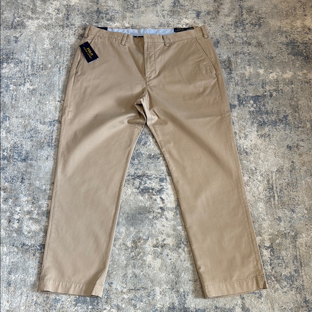 Ralph Lauren Tan Chinos Classic Cotton Twill